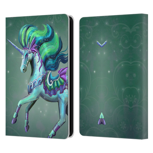 Rose Khan Unicorns Sea Green Leather Book Wallet Case Cover For Amazon Kindle 11th Gen (2024)