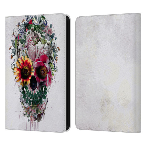 Riza Peker Skulls 6 Sugar Leather Book Wallet Case Cover For Amazon Kindle 11th Gen (2024)