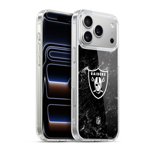 NFL Las Vegas Raiders Artwork Marble Soft Gel Case for Apple iPhone 17 Pro Max