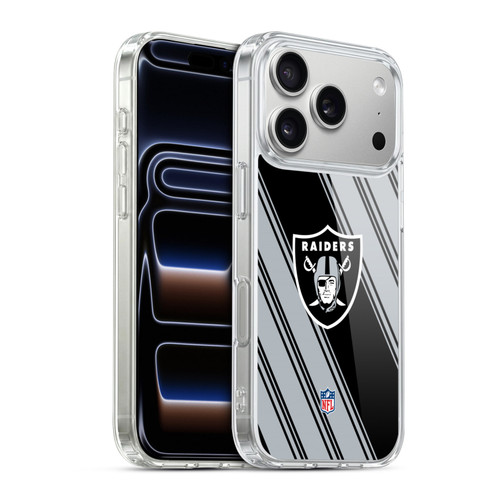 NFL Las Vegas Raiders Artwork Stripes Soft Gel Case for Apple iPhone 17 Pro