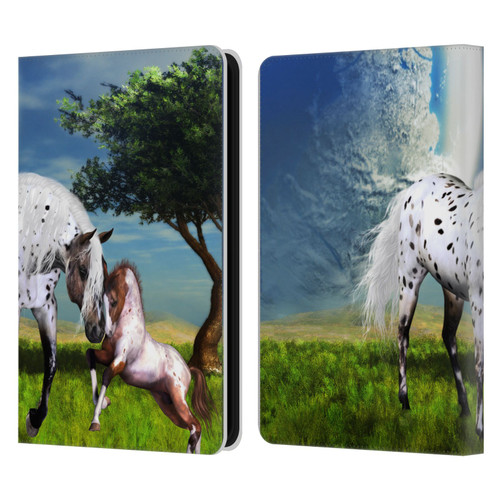 Simone Gatterwe Horses Love Forever Leather Book Wallet Case Cover For Amazon Kindle 11th Gen (2024)