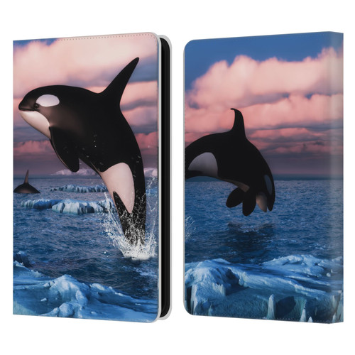 Simone Gatterwe Life In Sea Killer Whales Leather Book Wallet Case Cover For Amazon Kindle 11th Gen (2024)