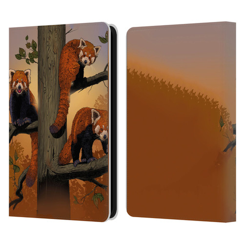 Vincent Hie Key Art Red Pandas Leather Book Wallet Case Cover For Amazon Kindle 11th Gen 6in 2022
