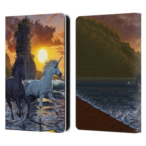 Vincent Hie Key Art Unicorns On The Beach Leather Book Wallet Case Cover For Amazon Kindle 11th Gen 6in 2022