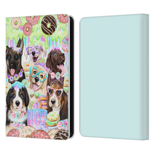 Sheena Pike Animals Puppy Dogs And Donuts Leather Book Wallet Case Cover For Amazon Kindle 11th Gen (2024)