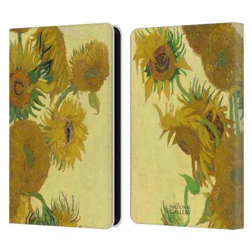 The National Gallery Art Sunflowers Leather Book Wallet Case Cover For Amazon Kindle 11th Gen (2024)