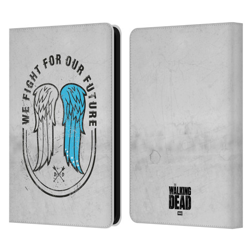 AMC The Walking Dead Daryl Dixon Iconic Wings Leather Book Wallet Case Cover For Amazon Kindle 11th Gen (2024)