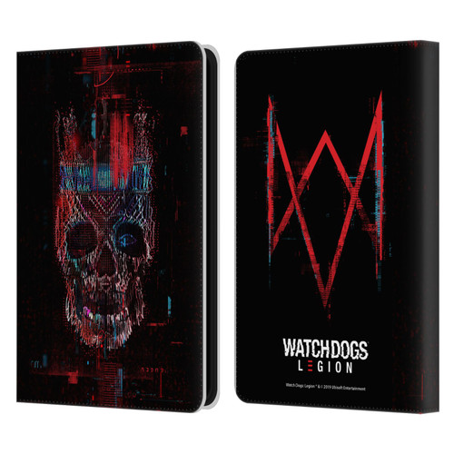 Watch Dogs Legion Key Art Skull Glitch Leather Book Wallet Case Cover For Amazon Kindle 11th Gen (2024)