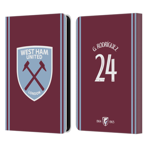 West Ham United FC 2024/25 Players Home Kit Guido Rodríguez Leather Book Wallet Case Cover For Amazon Kindle 11th Gen (2024)