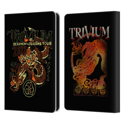 Trivium Graphics Deadmen And Dragons Leather Book Wallet Case Cover For Amazon Kindle 11th Gen (2024)