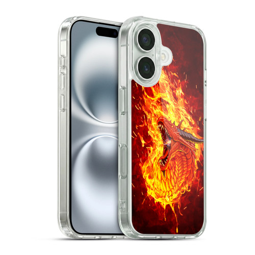 Christos Karapanos Mythical Through The Flames Soft Gel Case for Apple iPhone 16 & MagSafe