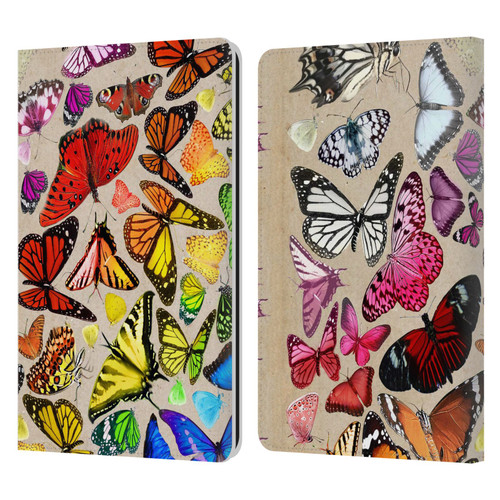 Anthony Christou Art Rainbow Butterflies Leather Book Wallet Case Cover For Amazon Kindle Paperwhite 1 / 2 / 3
