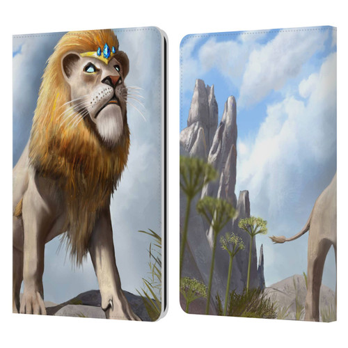 Anthony Christou Fantasy Art King Of Lions Leather Book Wallet Case Cover For Amazon Kindle Paperwhite 1 / 2 / 3