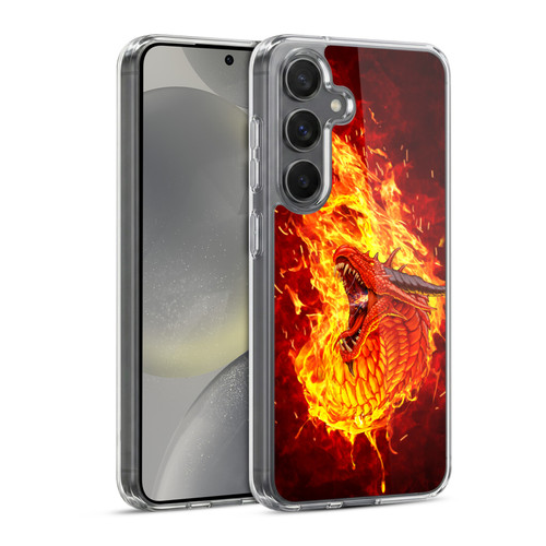 Christos Karapanos Mythical Through The Flames Soft Gel Case for Samsung Galaxy S24 5G & MagSafe