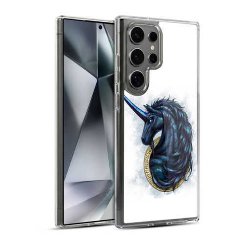 Christos Karapanos Mythical Monokeros Black Soft Gel Case for Samsung Galaxy S24 Ultra 5G & MagSafe
