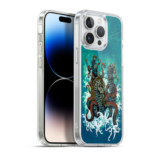 David Lozeau Skeleton Grunge Neptune Nautical Soft Gel Case for Apple iPhone 13 Pro Max & MagSafe