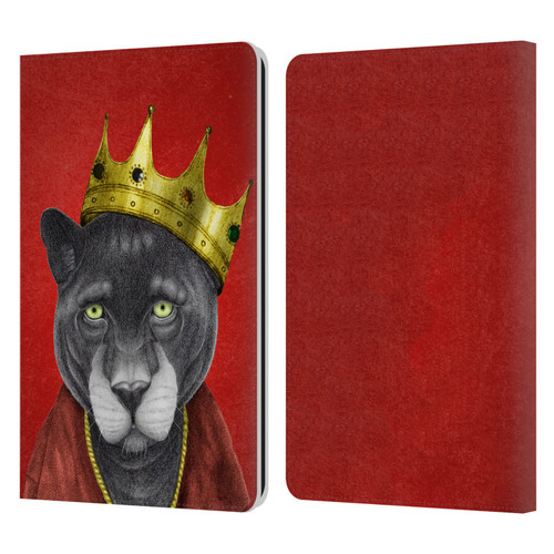 Barruf Animals The King Panther Leather Book Wallet Case Cover For Amazon Kindle Paperwhite 1 / 2 / 3