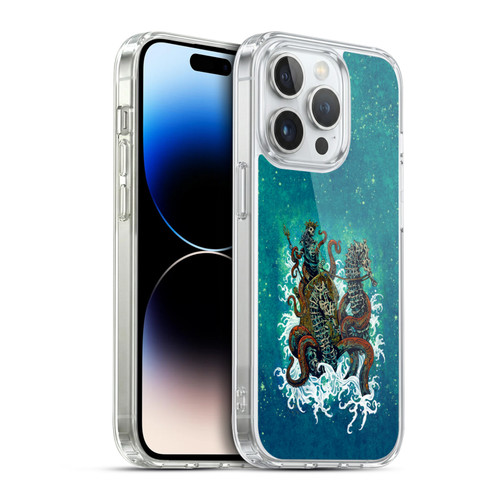 David Lozeau Skeleton Grunge Neptune Nautical Soft Gel Case for Apple iPhone 14 Pro & MagSafe