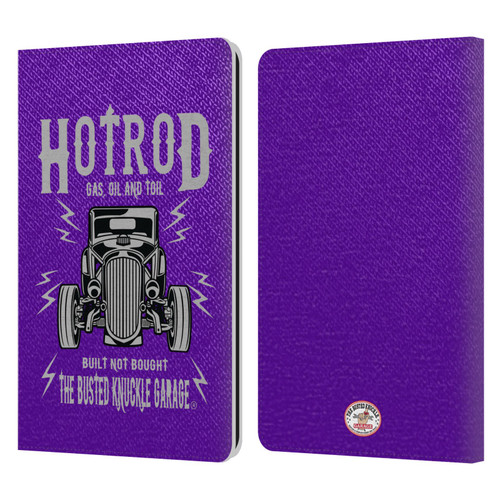 Busted Knuckle Garage Graphics Hot Rod Leather Book Wallet Case Cover For Amazon Kindle Paperwhite 1 / 2 / 3