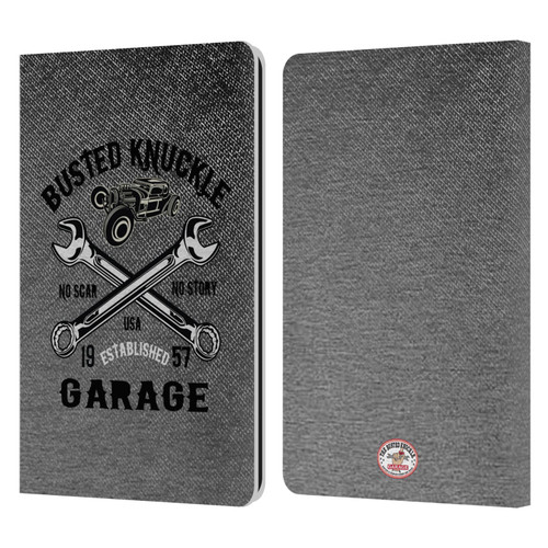 Busted Knuckle Garage Graphics No Scar Leather Book Wallet Case Cover For Amazon Kindle Paperwhite 1 / 2 / 3