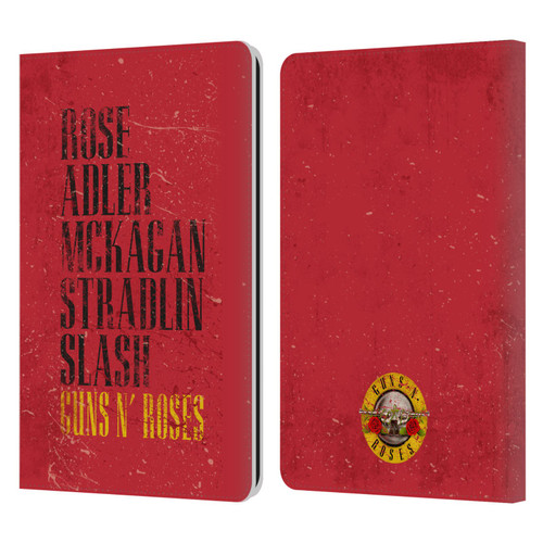 Guns N' Roses Vintage Names Leather Book Wallet Case Cover For Amazon Kindle Paperwhite 1 / 2 / 3