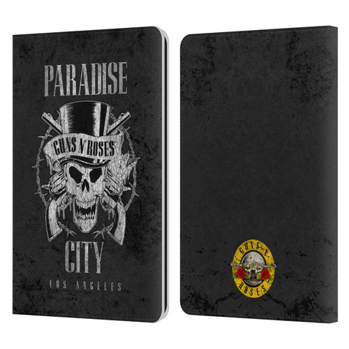 Guns N' Roses Vintage Paradise City Leather Book Wallet Case Cover For Amazon Kindle Paperwhite 1 / 2 / 3