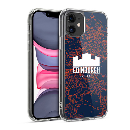 Edinburgh Rugby Graphics Map Soft Gel Case for Apple iPhone 11