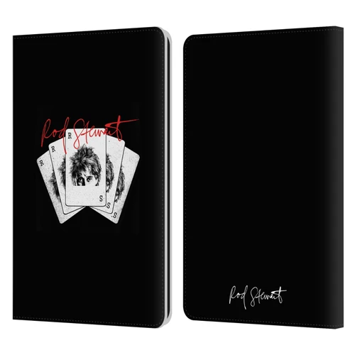 Rod Stewart Art Poker Hand Leather Book Wallet Case Cover For Amazon Kindle Paperwhite 1 / 2 / 3