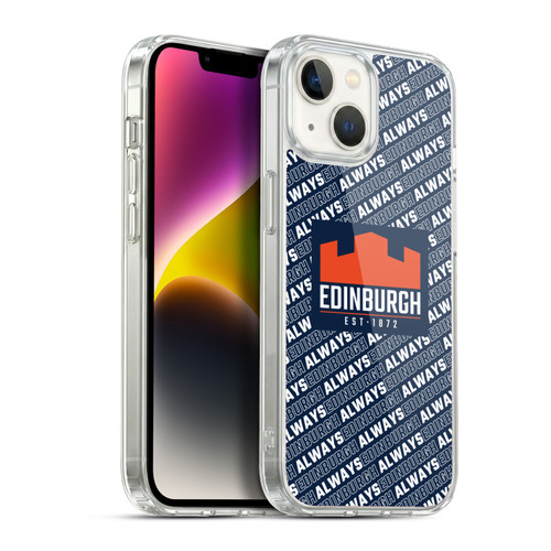 Edinburgh Rugby Graphics Logo Pattern Soft Gel Case for Apple iPhone 14