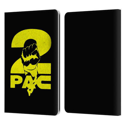Tupac Shakur Logos Yellow Fist Leather Book Wallet Case Cover For Amazon Kindle Paperwhite 1 / 2 / 3