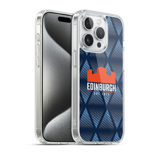 Edinburgh Rugby Graphics Pattern Soft Gel Case for Apple iPhone 15 Pro & MagSafe