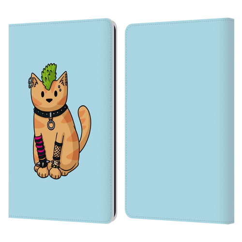 Beth Wilson Doodlecats Punk 2 Leather Book Wallet Case Cover For Amazon Kindle Paperwhite 1 / 2 / 3