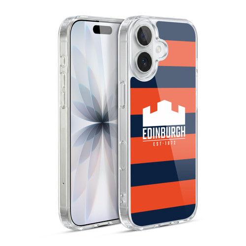 Edinburgh Rugby Graphics Stripes Soft Gel Case for Apple iPhone 17
