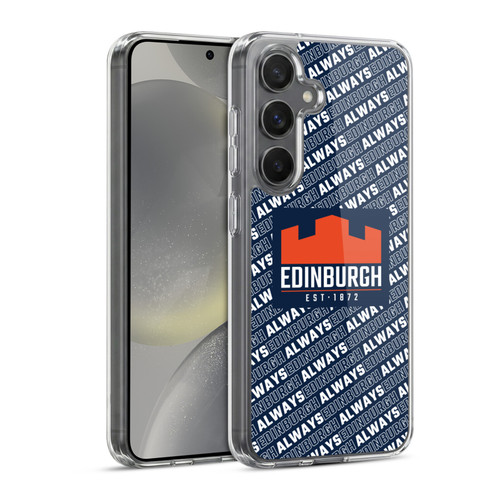 Edinburgh Rugby Graphics Logo Pattern Soft Gel Case for Samsung Galaxy S24 5G & MagSafe