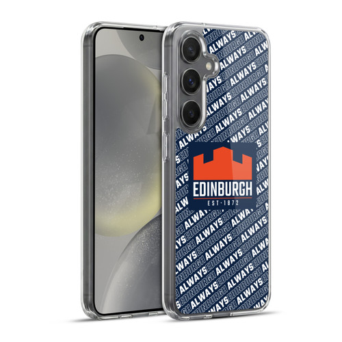 Edinburgh Rugby Graphics Logo Pattern Soft Gel Case for Samsung Galaxy S24+ 5G & MagSafe