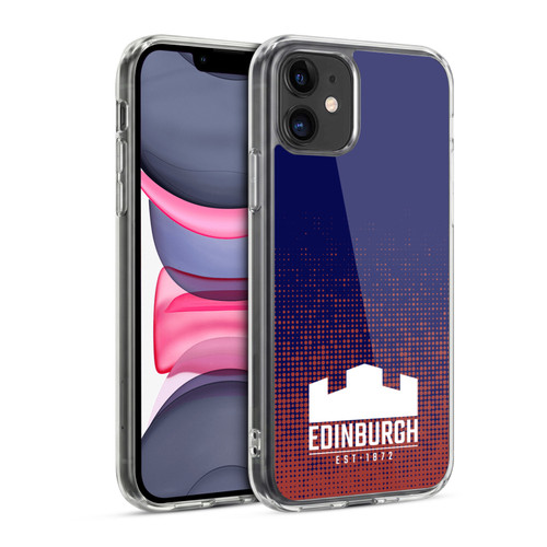 Edinburgh Rugby Logo 2 Halftone Soft Gel Case for Apple iPhone 11