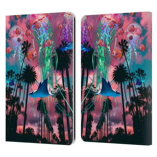 Dave Loblaw Jellyfish California Dreamin Jellyfish Leather Book Wallet Case Cover For Amazon Kindle Paperwhite 1 / 2 / 3