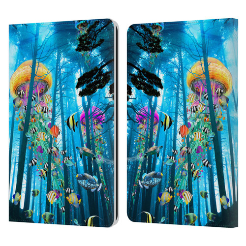 Dave Loblaw Jellyfish Electric Jellyfish In A Mist Leather Book Wallet Case Cover For Amazon Kindle Paperwhite 1 / 2 / 3