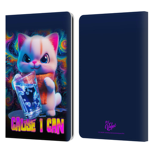 D.S. Valori Kitty And Puppy Kitty Cause I Can Leather Book Wallet Case Cover For Amazon Kindle Paperwhite 1 / 2 / 3