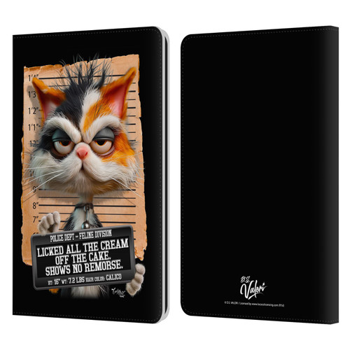 D.S. Valori Kitty And Puppy Kitty Licked The Cream Leather Book Wallet Case Cover For Amazon Kindle Paperwhite 1 / 2 / 3