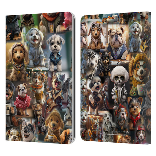 D.S. Valori Kitty And Puppy Puppy Kingdom Leather Book Wallet Case Cover For Amazon Kindle Paperwhite 1 / 2 / 3