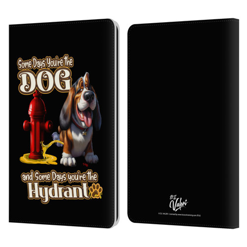D.S. Valori Kitty And Puppy Some Days You're The Dog Leather Book Wallet Case Cover For Amazon Kindle Paperwhite 1 / 2 / 3