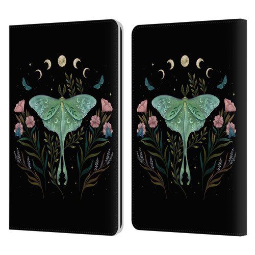 Episodic Drawing Illustration Animals Moth and Flowers Leather Book Wallet Case Cover For Amazon Kindle Paperwhite 1 / 2 / 3