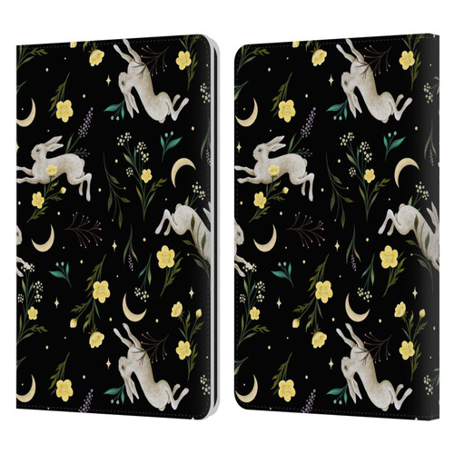 Episodic Drawing Pattern Bunny Night Leather Book Wallet Case Cover For Amazon Kindle Paperwhite 1 / 2 / 3