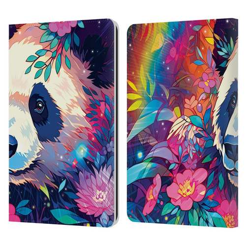 Michael David Ward Animals Panda Leather Book Wallet Case Cover For Amazon Kindle Paperwhite 1 / 2 / 3