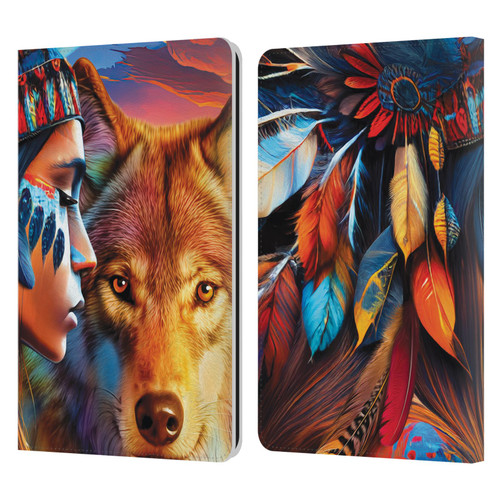 Michael David Ward Animals Wolf Leather Book Wallet Case Cover For Amazon Kindle Paperwhite 1 / 2 / 3