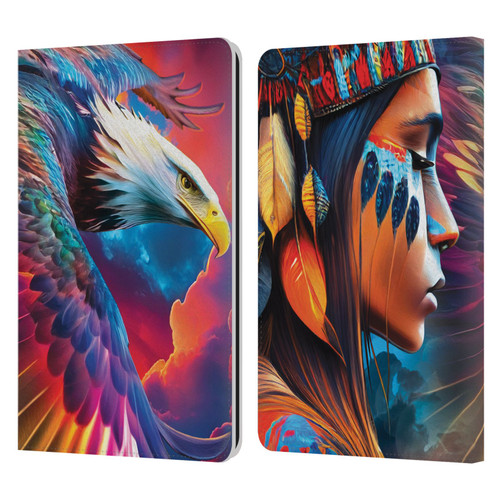 Michael David Ward Psychedelic Art Eagle Leather Book Wallet Case Cover For Amazon Kindle Paperwhite 1 / 2 / 3