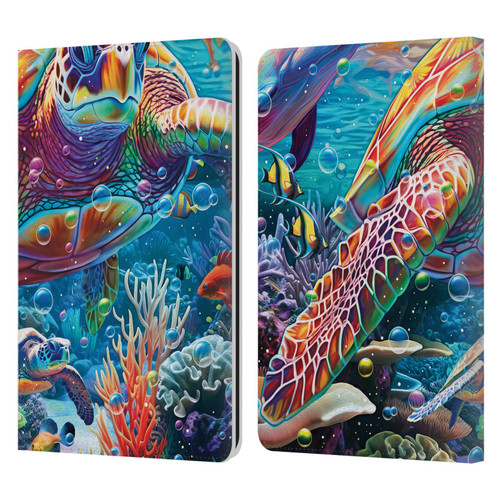 Michael David Ward Psychedelic Art Turtle Magic Leather Book Wallet Case Cover For Amazon Kindle Paperwhite 1 / 2 / 3