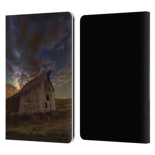 Royce Bair Nightscapes Bear Lake Old Barn Leather Book Wallet Case Cover For Amazon Kindle Paperwhite 1 / 2 / 3