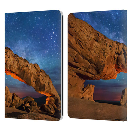 Royce Bair Nightscapes Sunset Arch Leather Book Wallet Case Cover For Amazon Kindle Paperwhite 1 / 2 / 3